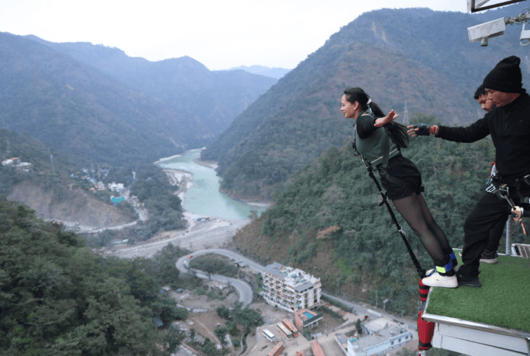 Highest Bungee Jumping in India | Rishikesh’s 117-Meter Bungee